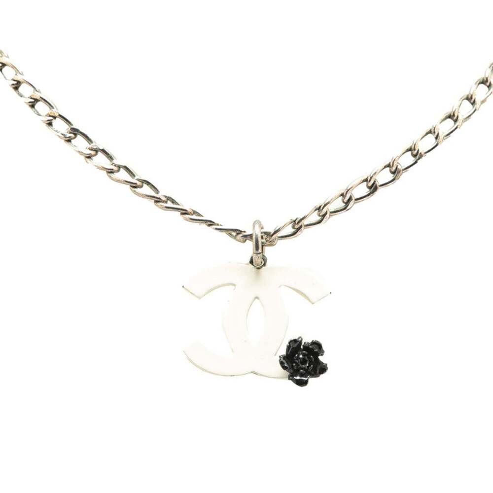 CHANEL Authentic White Logo Necklace - Picture 1 of 5